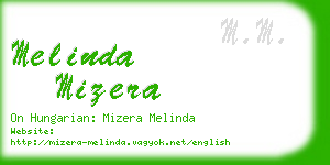 melinda mizera business card